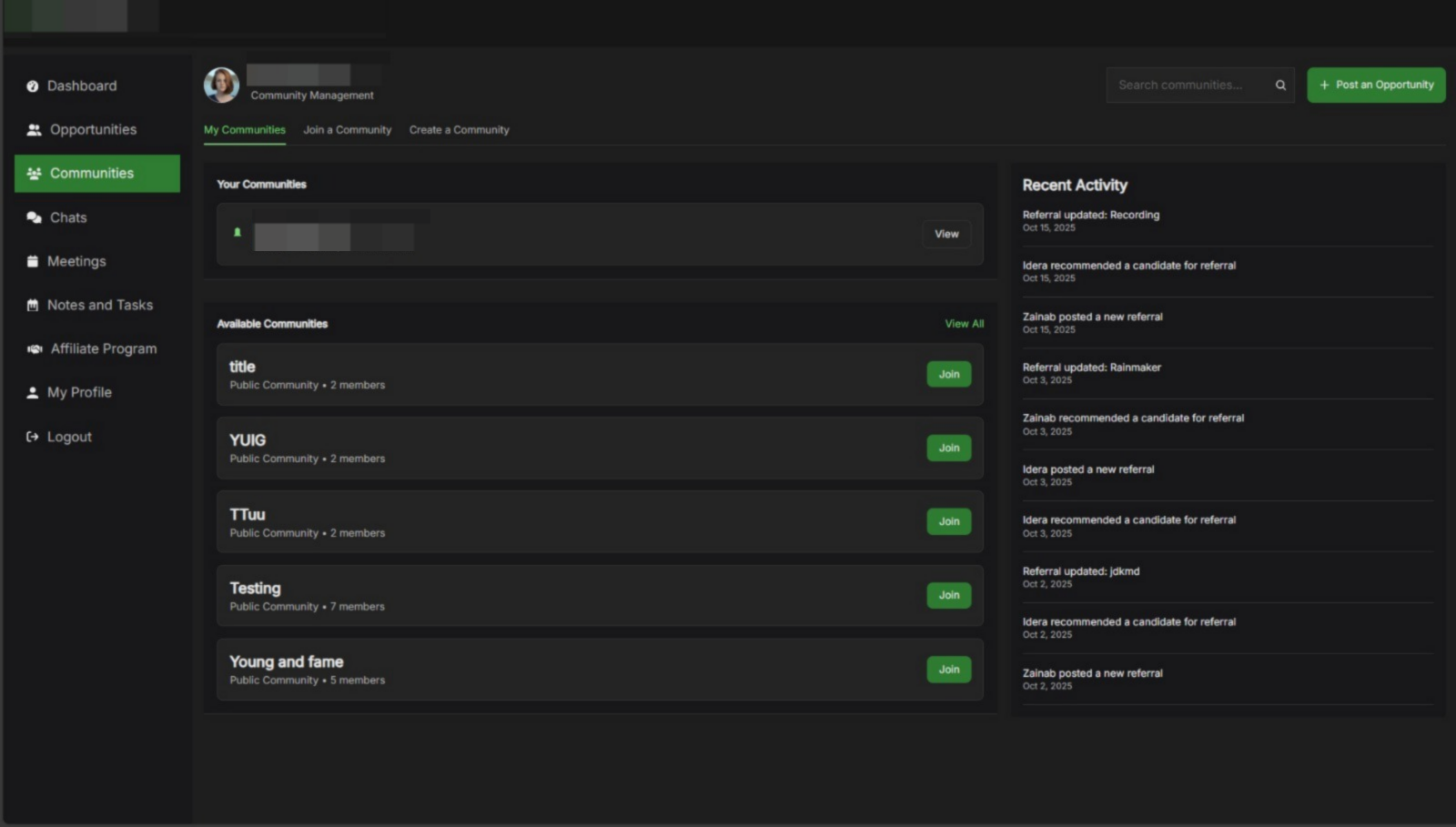 Business Opportunity Platform: Deal Tracking & Revenue Share