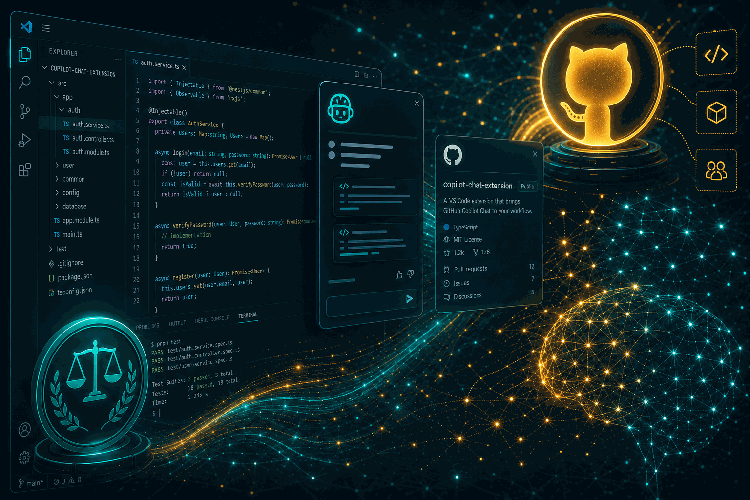 Testing the Open-Sourced GitHub Copilot Chat Extension for VS Code