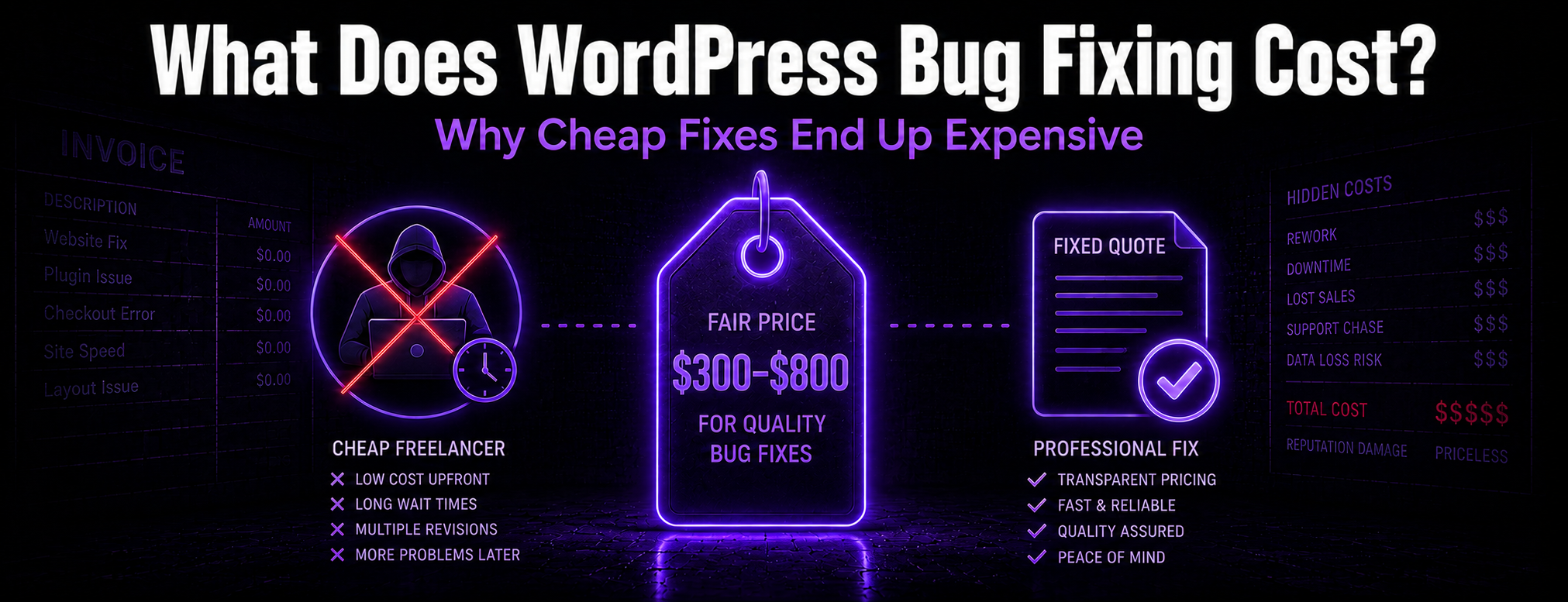 How Much Does WordPress Bug Fixing Actually Cost?
