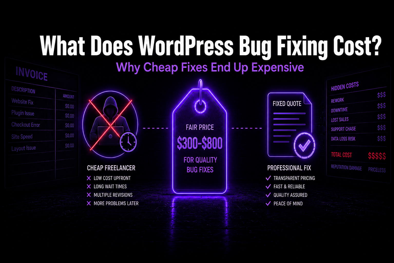 How Much Does WordPress Bug Fixing Actually Cost?